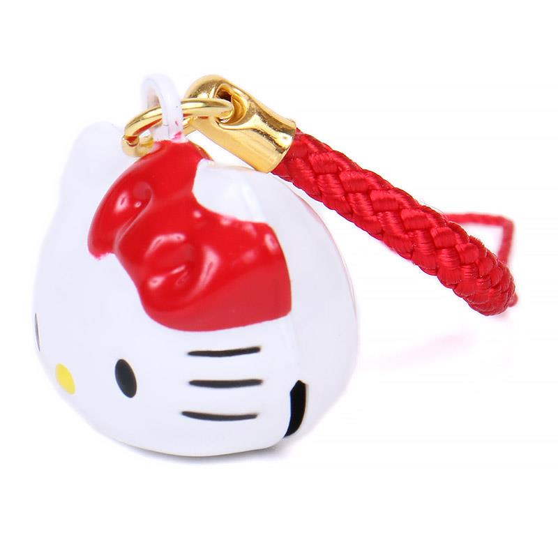 楽天市場】ハローキティ フェイス形鈴根付け ストラップ サンリオ