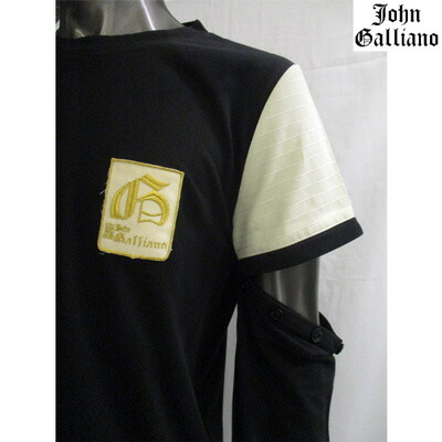 ジョンガリアーノ ベスト ロゴ入り ブラック S