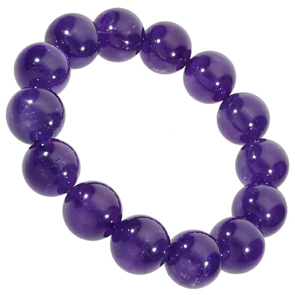 楽天市場】アメジスト ウルグアイ産 ブレスレット 大玉 17mm 20.5cm