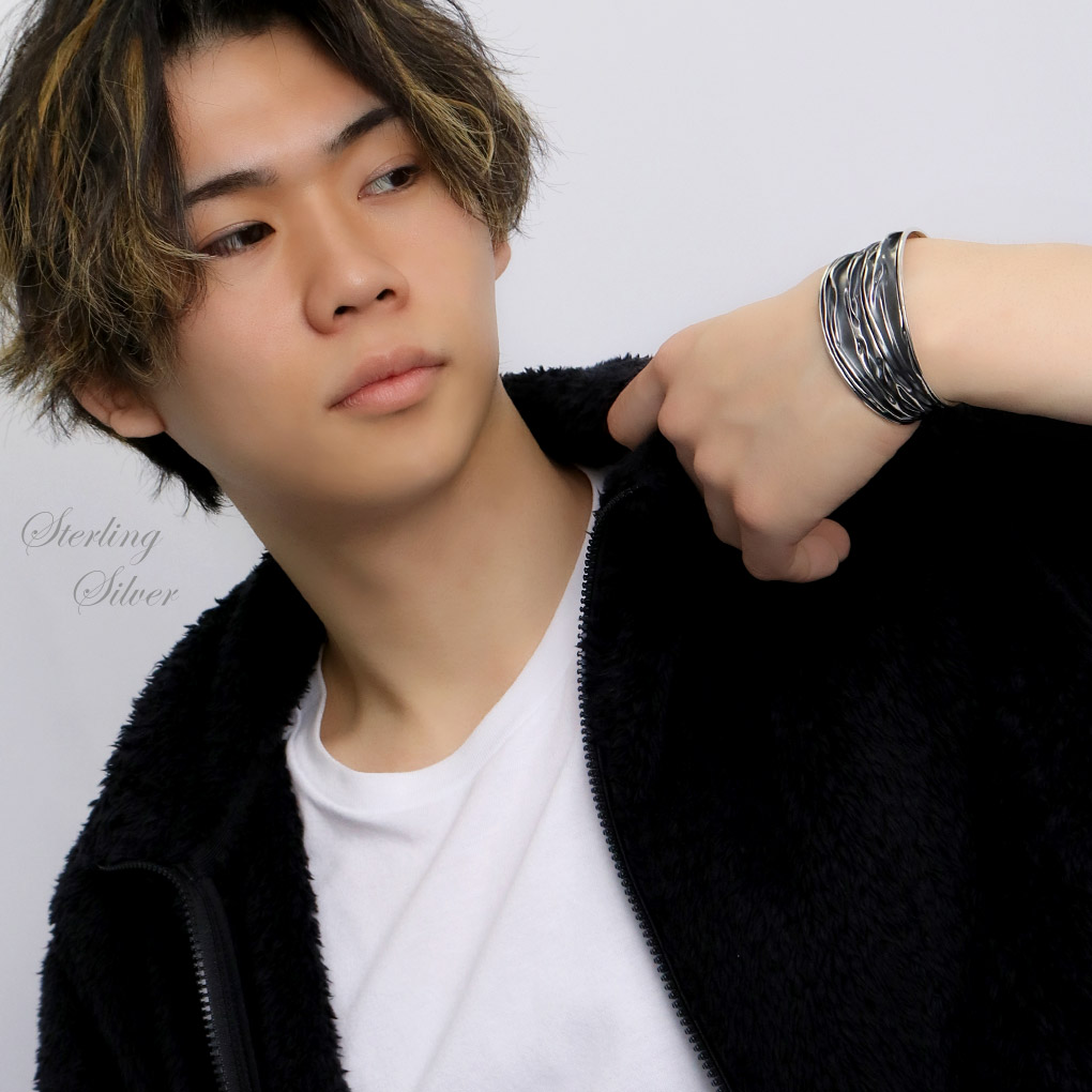 楽天市場】幅広 ヴィンテージ パターン シルバー バングル