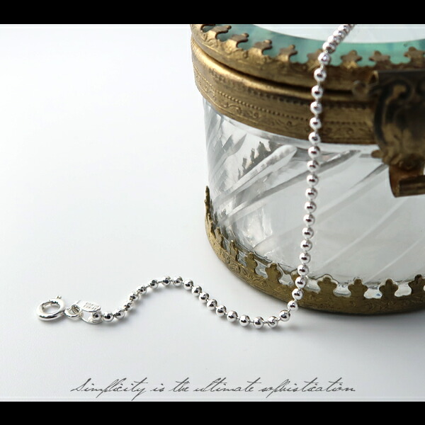 楽天市場】2.0mm カットボールチェーン シルバーブレスレット 15〜18cm