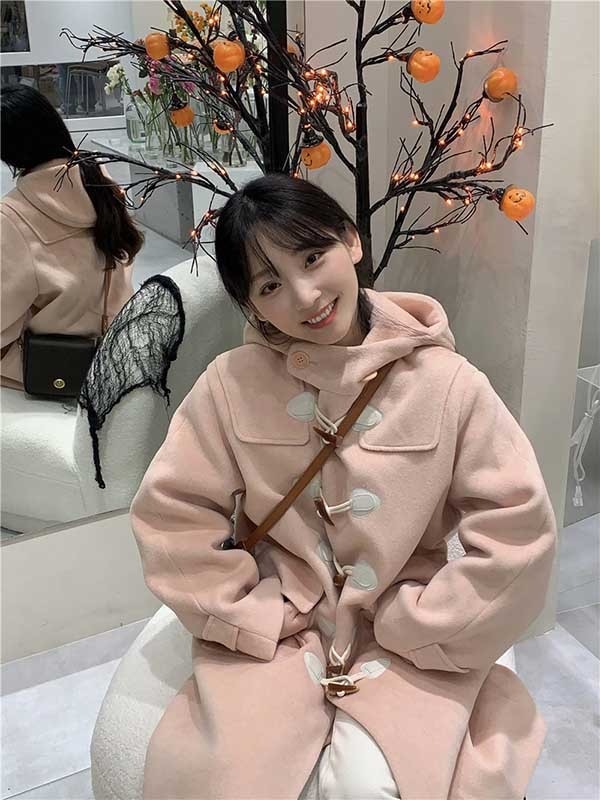 楽天市場】コート レディース ダッフルコート フード付き 学生 女子 冬