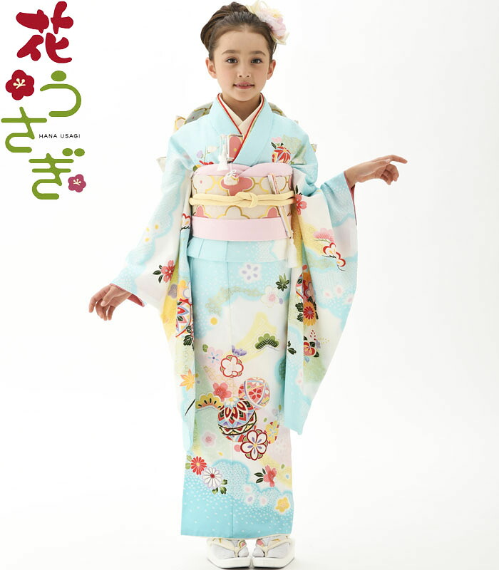 楽天市場】七五三着物 7歳 女の子 四つ身着物 単品 花うさぎ ブランド