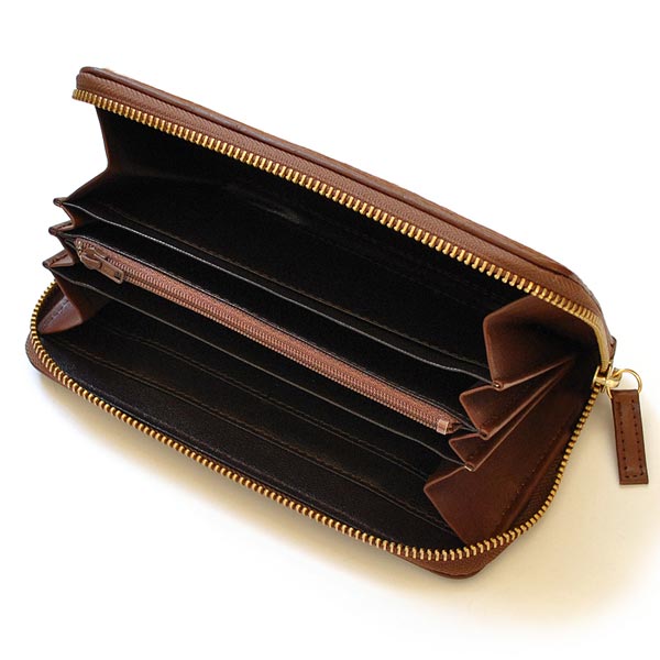 楽天市場】ラウンドファスナー 長財布 ブラウン 栗色 レザー 馬毛 馬革