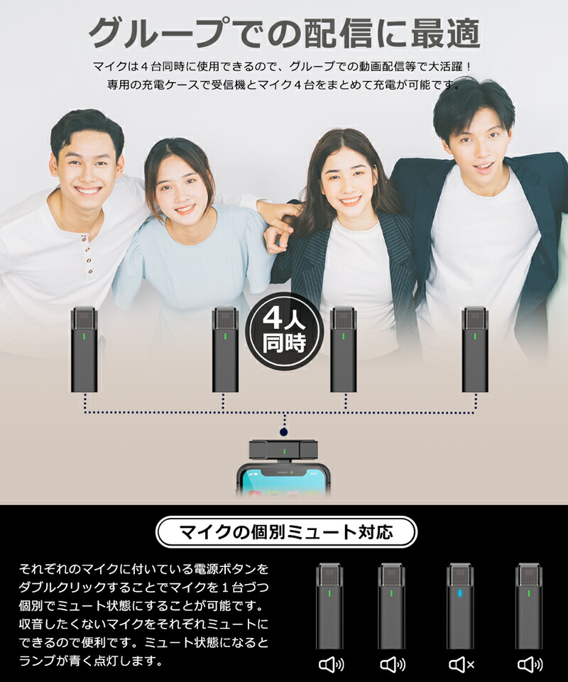 楽天市場】セール ワイヤレスマイク ラべリアマイク ライブ配信