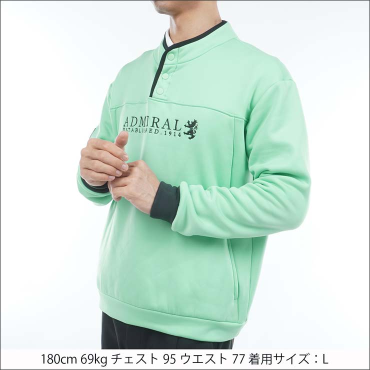 楽天市場】アドミラルゴルフ カルイシ ハーフドットボタン スウェット