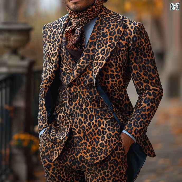 楽天市場】メンズ スーツ セットアップ 動物柄 ヒョウ柄 ゼブラ柄