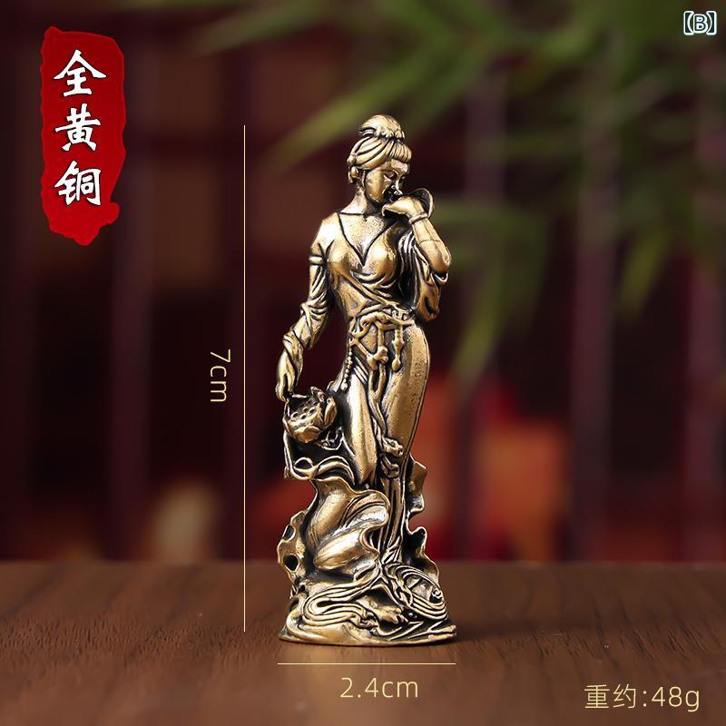 楽天市場】置物 フィギュア 真鍮 レトロ 4人 美女 天女 中国 装飾品