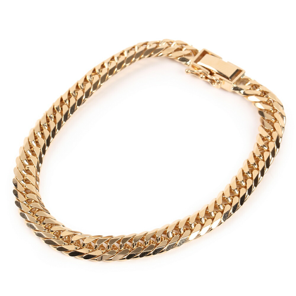 楽天市場】18金 喜平 ブレスレット 6面 ダブル 30g - 20cm メンズ