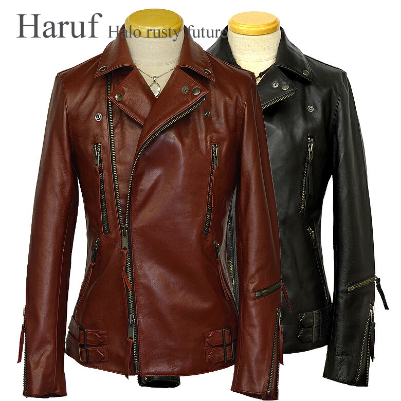 楽天市場】Haruf レザージャケット ライダースジャケット メンズ 本革