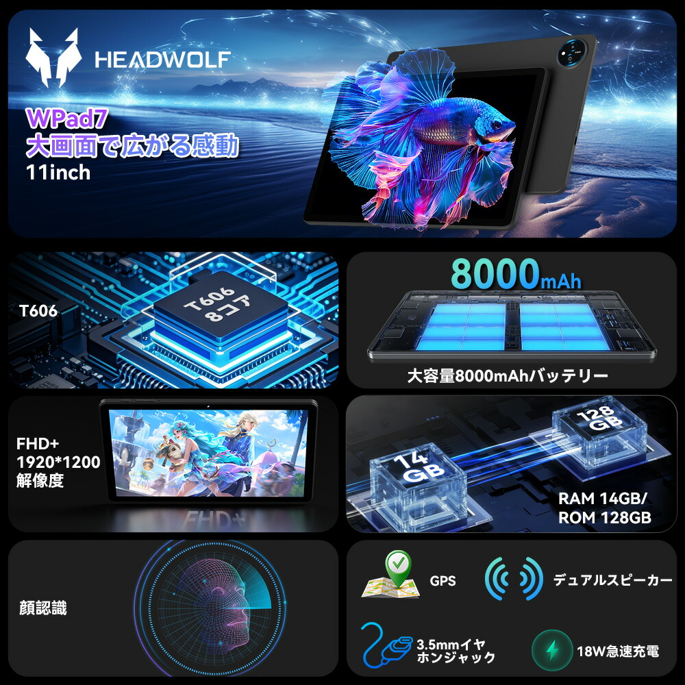 楽天市場】「クーポンで14999円」Android15 タブレット 11インチ FHD