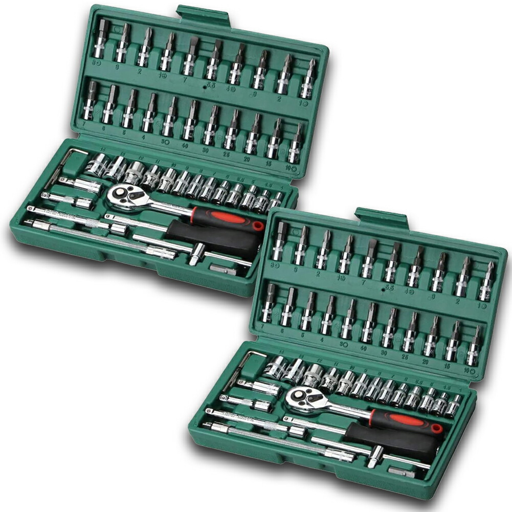 楽天市場】ソケットレンチセット 46点セット 差込角6.3 1 4インチ 車