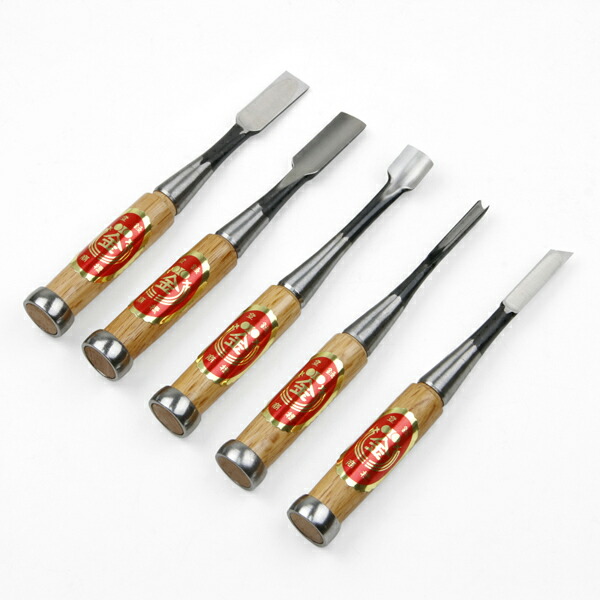 楽天市場】細工鑿 白紙鋼 5本組セット 木箱入 (敬老の日 彫刻 木工作業