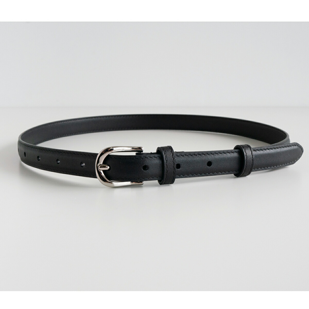 楽天市場】メタルバックル ナローレザーベルト 本革 レザー ベルト