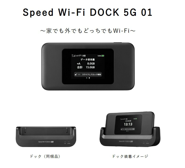 楽天市場】「新品」Speed Wi-Fi DOCK 5G 01 [ブラック] CPS01 モバイル