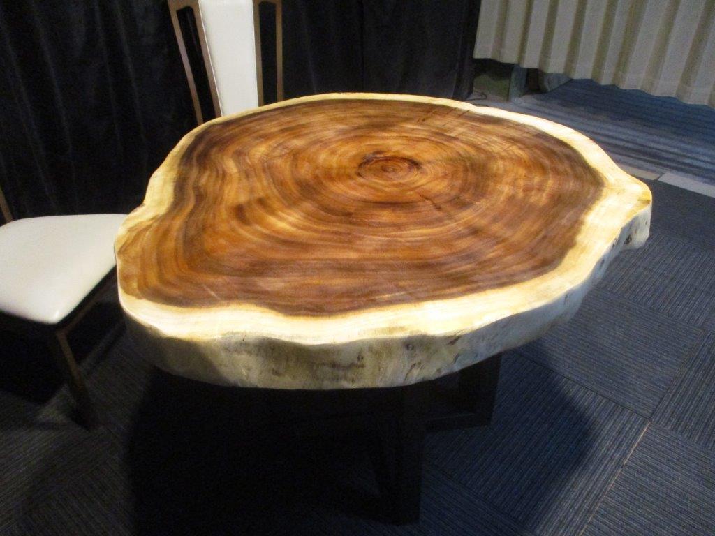 楽天市場】# 878□ モンキーポッド 丸テーブル 輪切り 一枚板