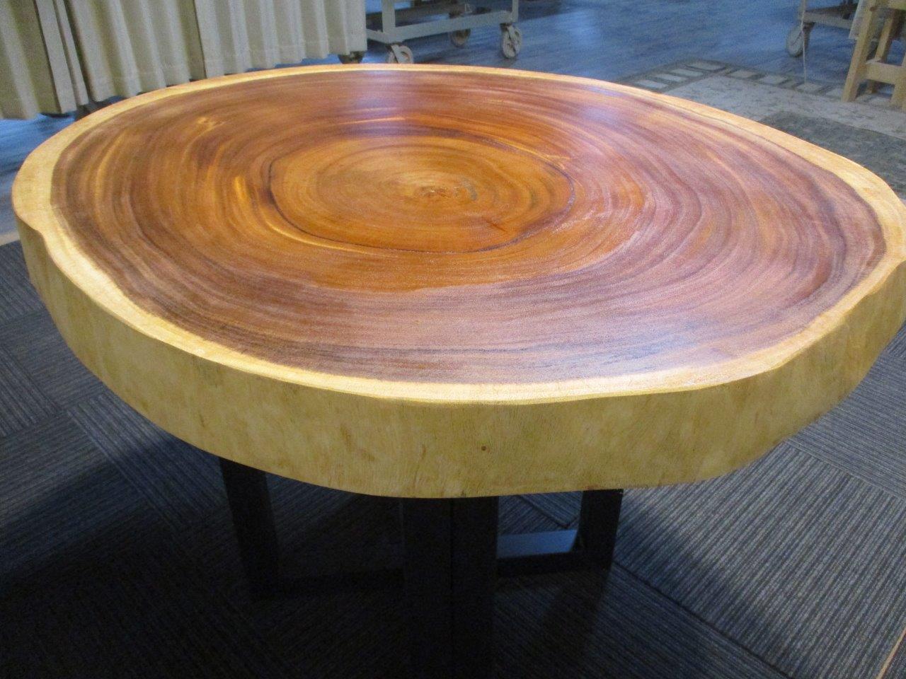 楽天市場】# 1365□ モンキーポッド 丸テーブル 輪切り 一枚板