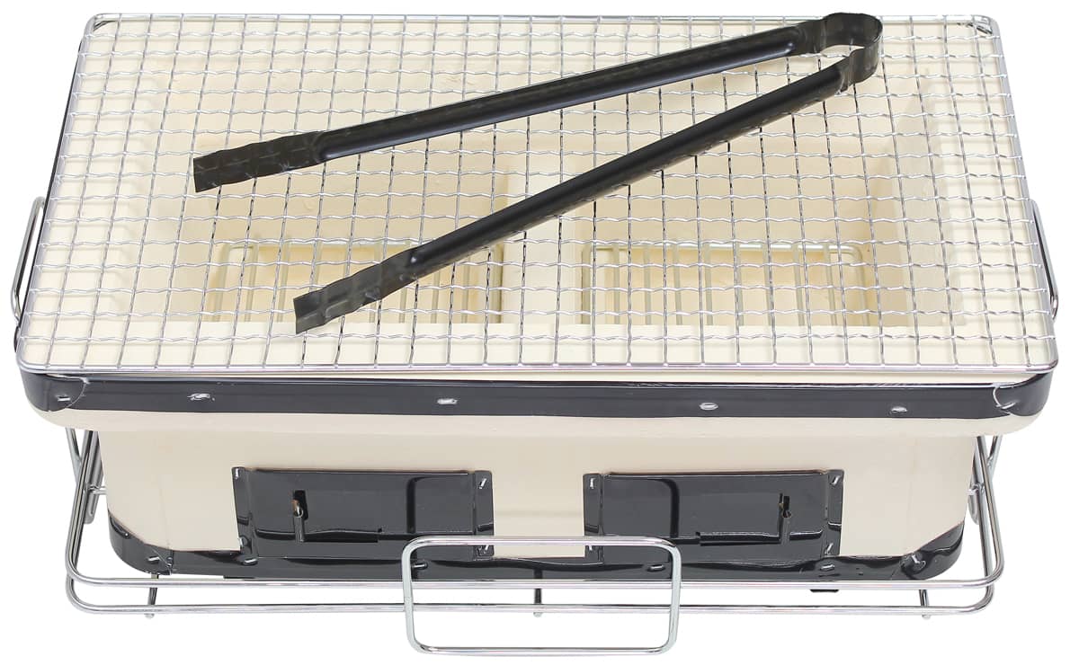 楽天市場】本格 珪藻土 角型七輪 OF7RK 網付 角アミ・火箸・敷台 角型