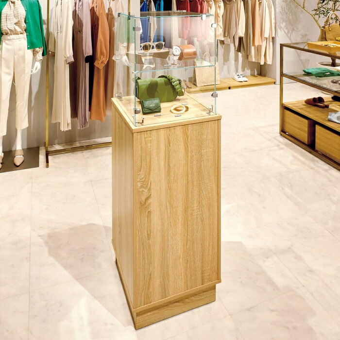 楽天市場】木製ガラスタワーショーケース エクリュ 1セット商品を