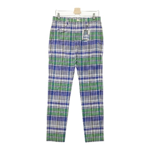 PEARLY GATES パーリーゲイツ パンツ チェック柄 ブルー系 4 【中古