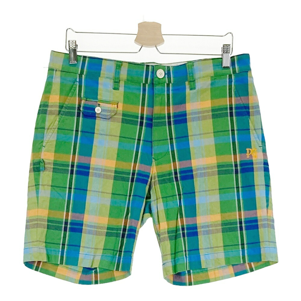 Pearly gates パーリーゲイツ チェック ハーフパンツ メンズ 緑 L