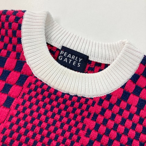 楽天市場】PEARLY GATES パーリーゲイツ ニットベスト ピンク系 0