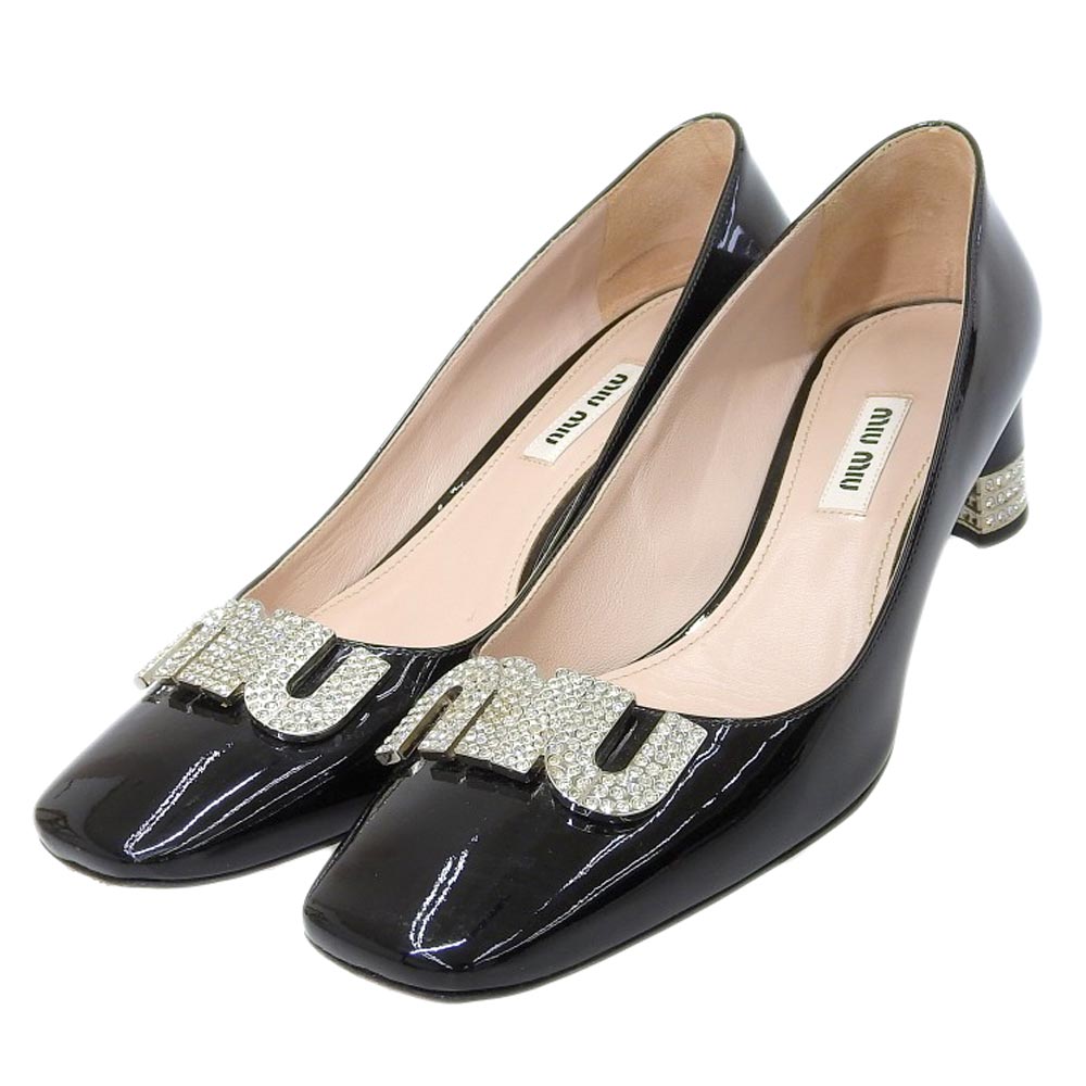 楽天市場】MIUMIU ミュウミュウ MIU MIU ミュウミュウ ロゴ ビジュー