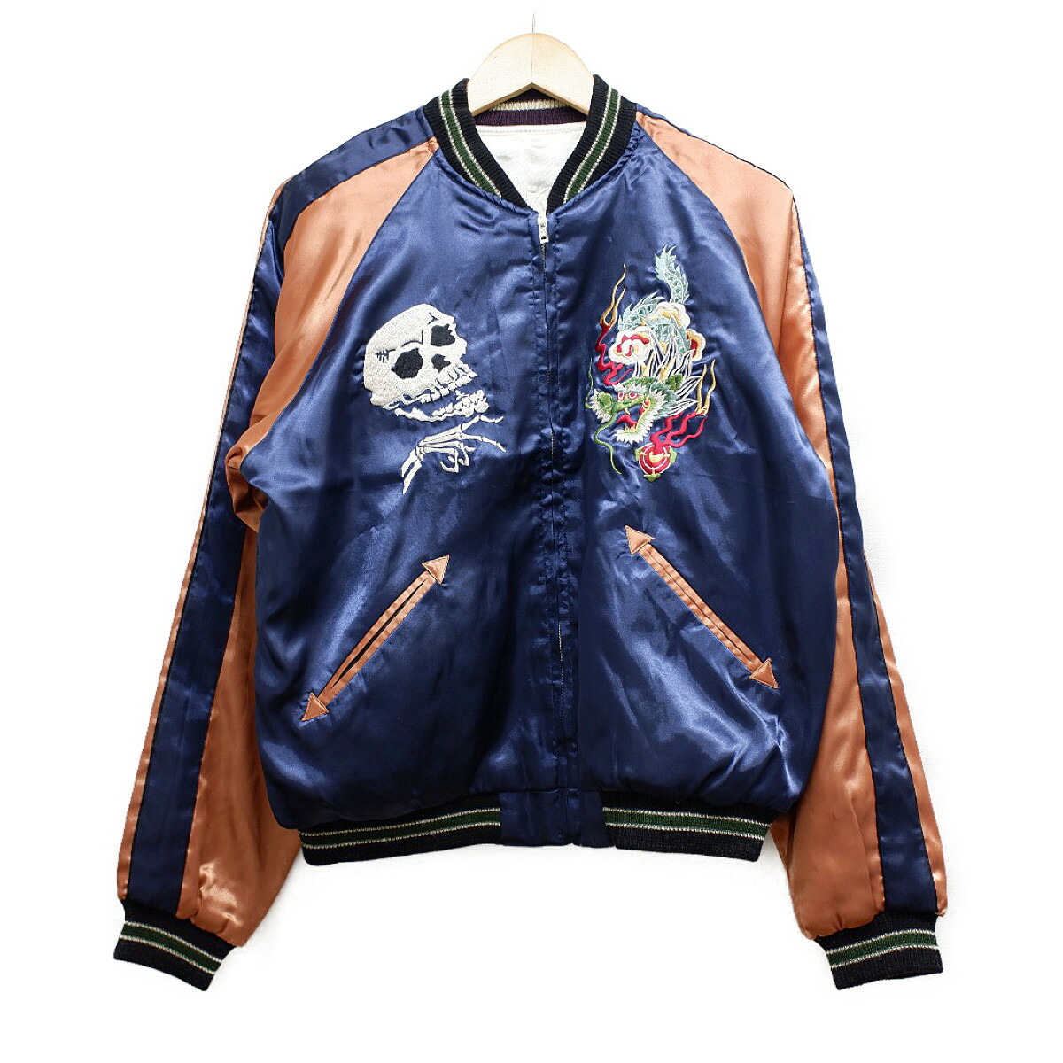 楽天市場】TAYLOR TOYO テーラー東洋 TT10841 サテン 髑髏x龍/虎x龍