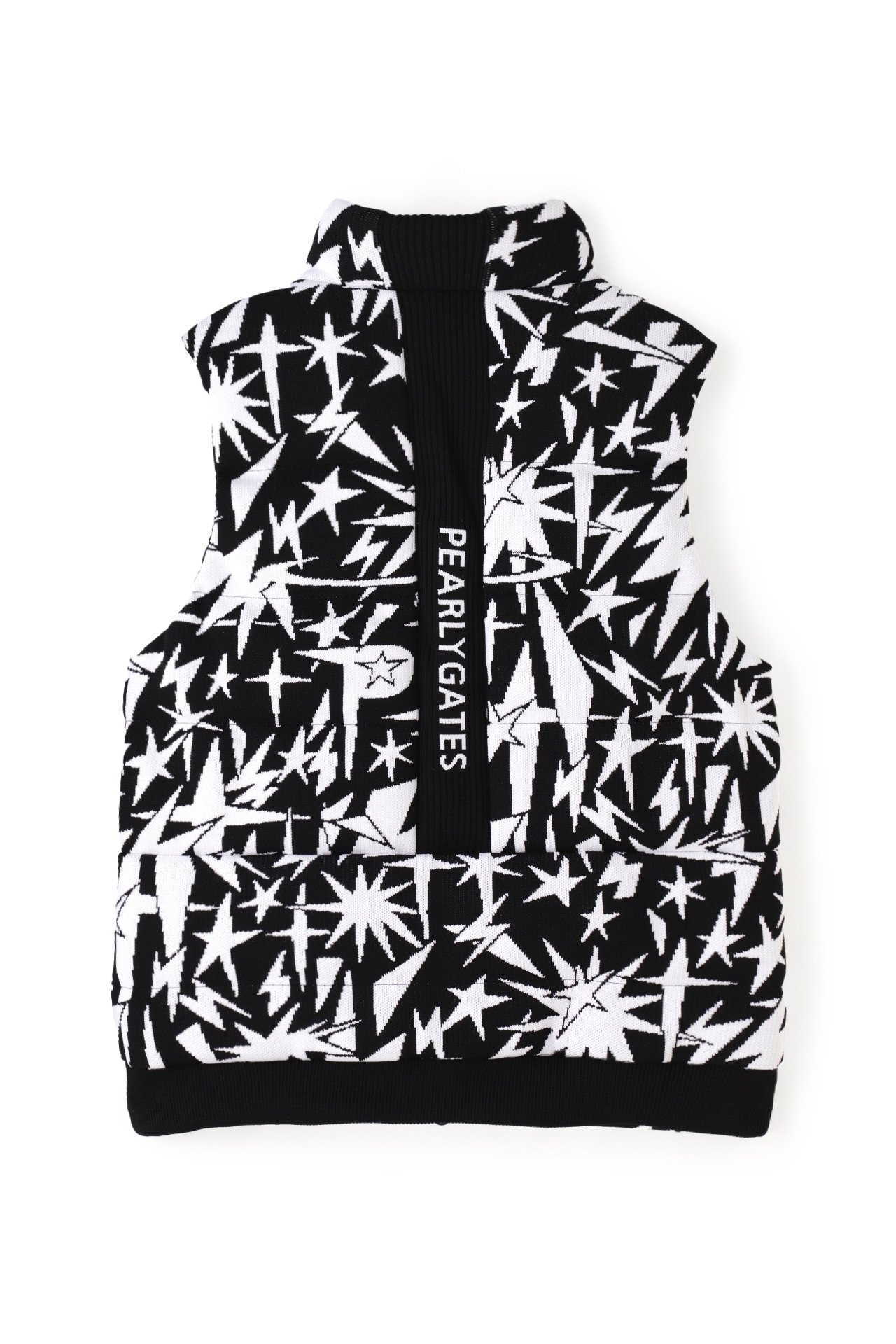 PEARLY GATES｜ECOLILYニットジャガードフルジップダウンベスト <ギザ