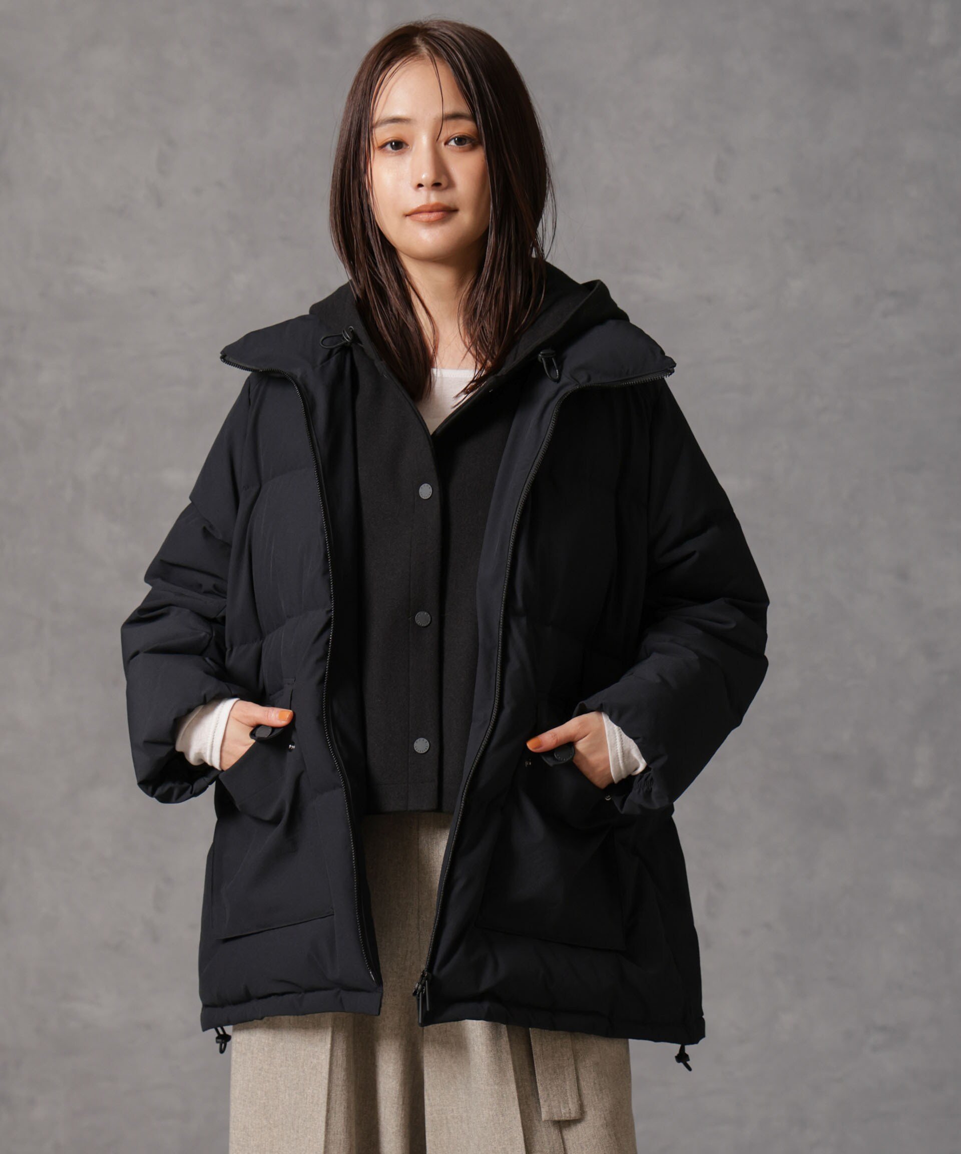 NANO universe｜「西川ダウン(R)」2WAY異素材フードダウン | Rakuten