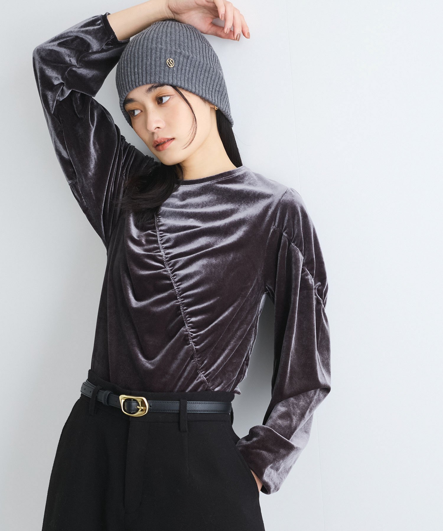 VIS｜【洗える】ベロアシャーリングプルオーバー | Rakuten Fashion