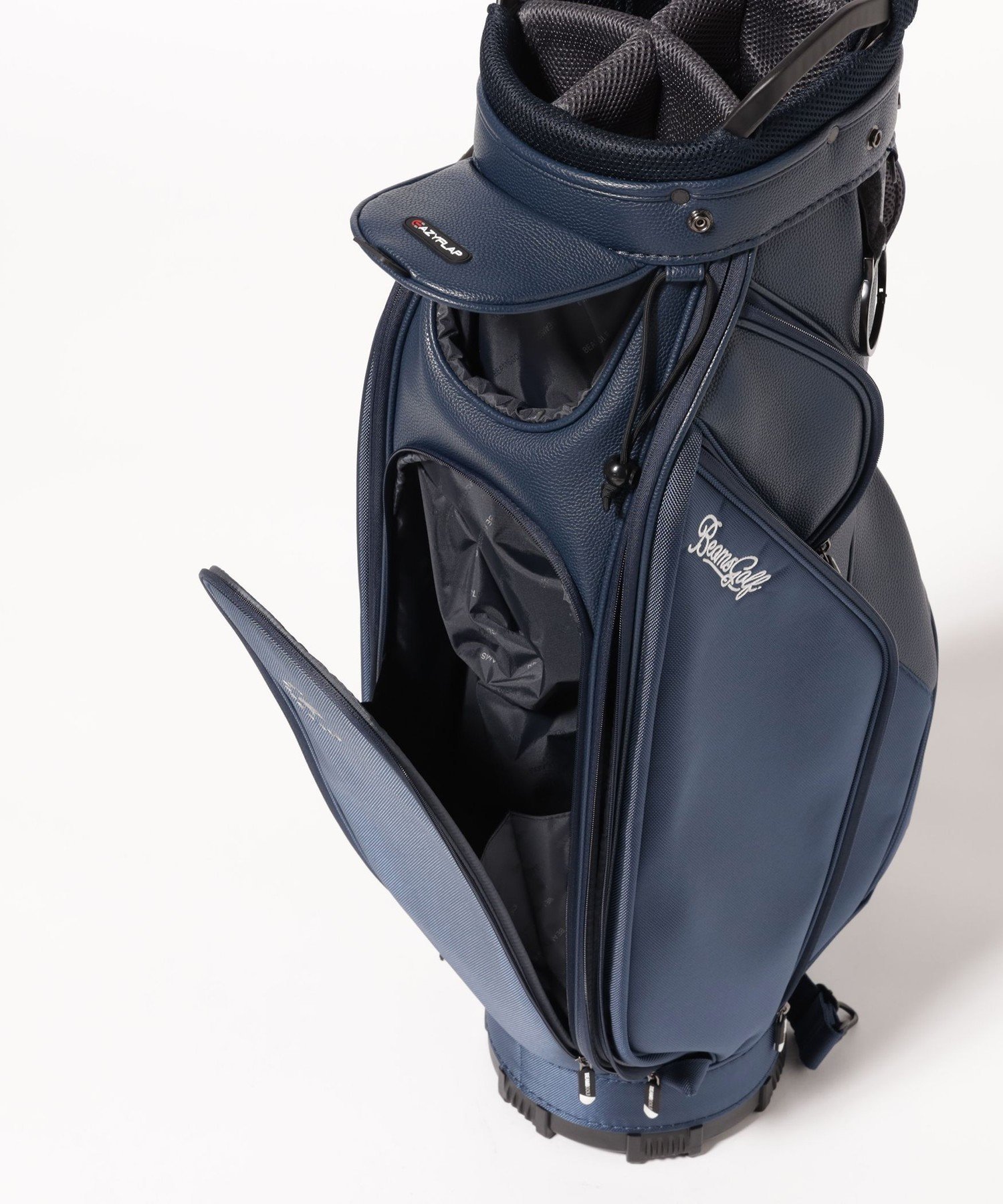 BEAMS GOLF｜スクリプトロゴ ネイビー キャディバッグ(8.5インチ