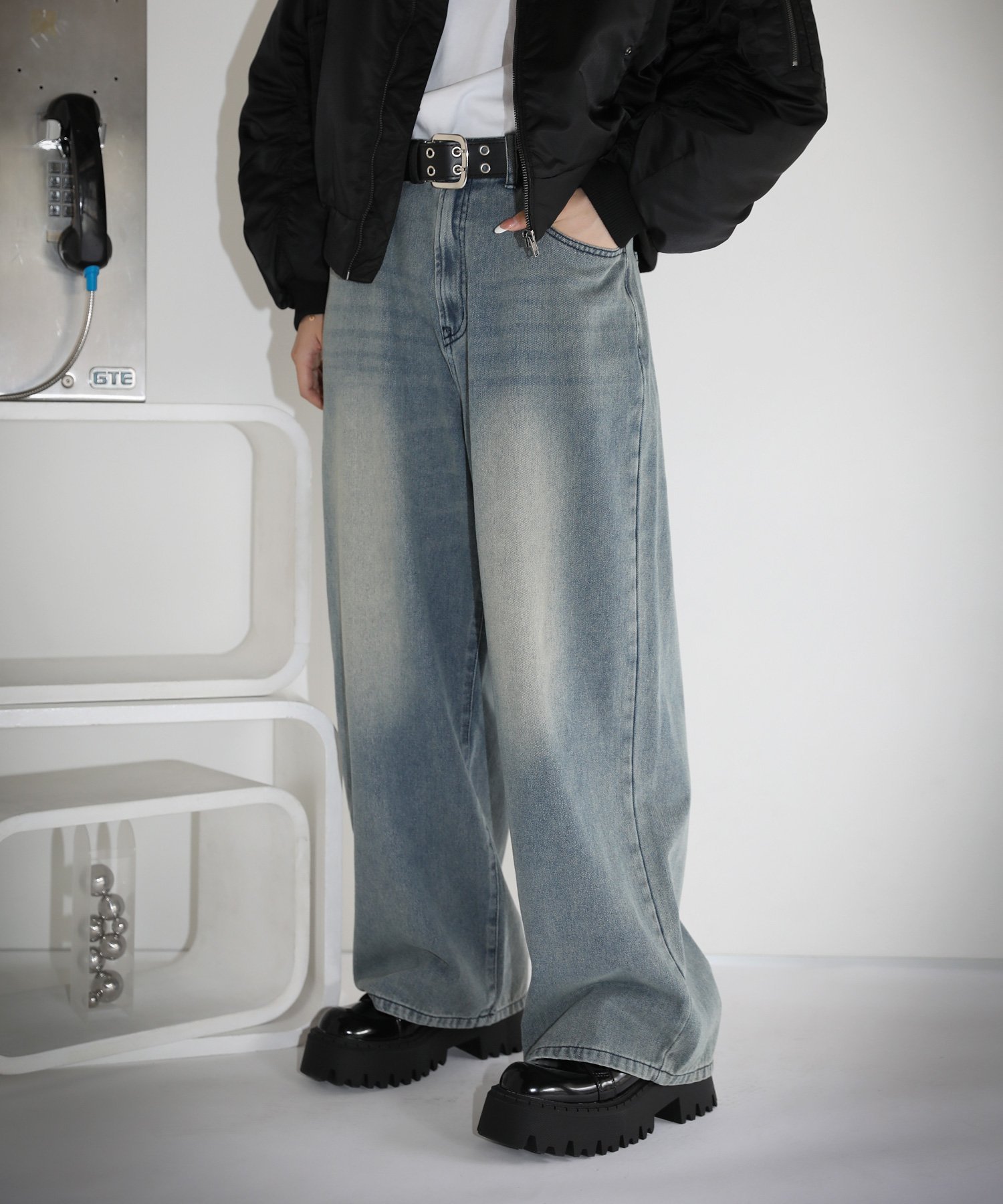 THE CASUAL｜10oz ヴィンテージライクケミカル/オーバーダイデニム