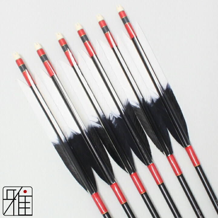 楽天市場】弓道 矢 ジュラルミン矢 6本組ターキー元黒染羽 1913