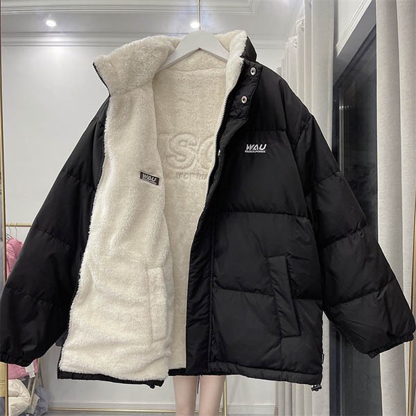 楽天市場】リバーシブル ボア付き ダウンジャケット ユニセックス 男女