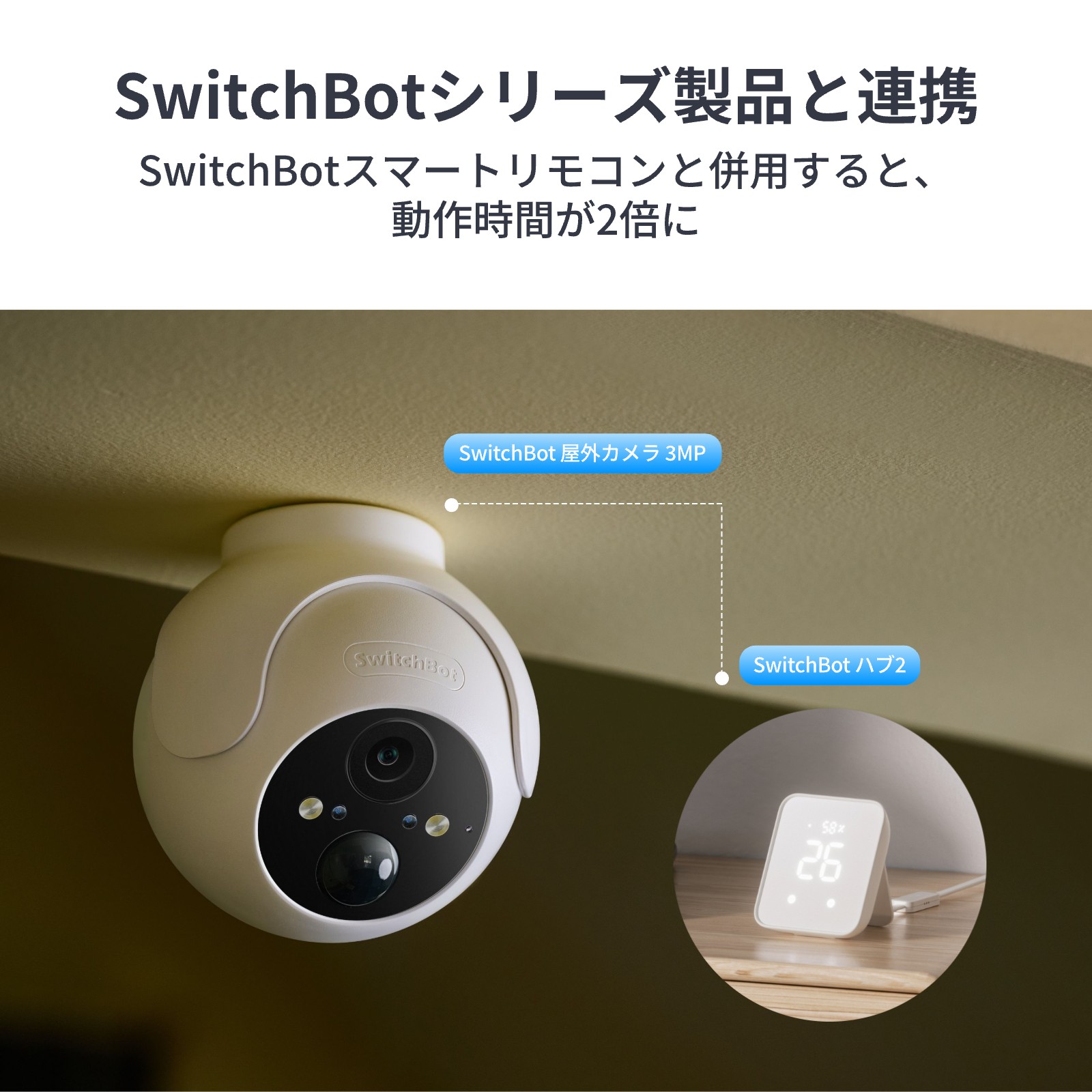楽天市場】SwitchBot 屋外カメラ3MPソーラーパネル付きセット品