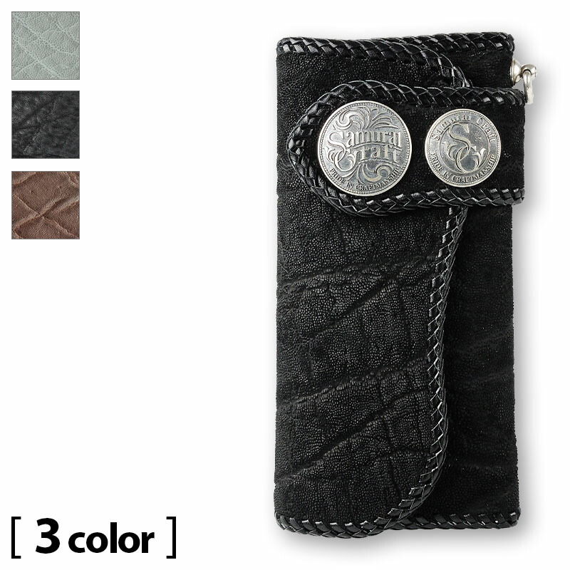 楽天市場】【サムライクラフト】 三つ折りロングウォレット カード16枚