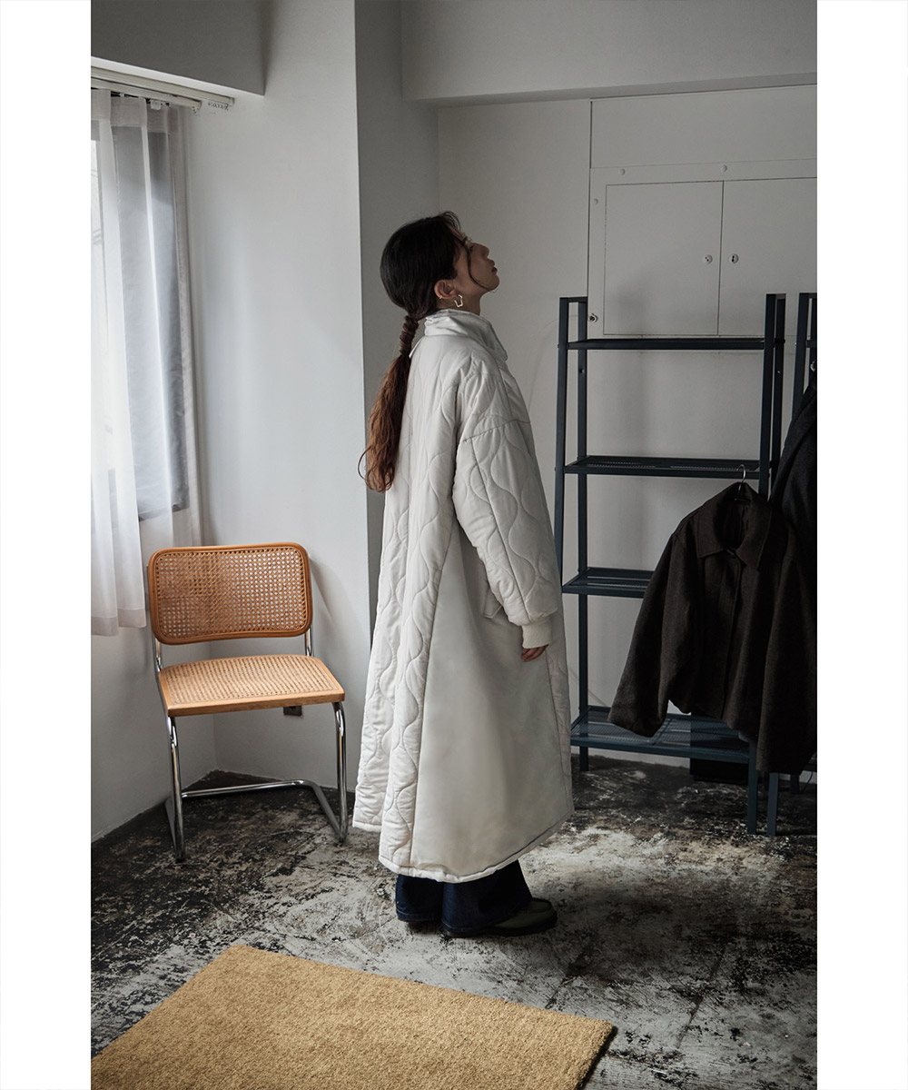 楽天市場】キルティング切替オフラインロングコート アウター コート