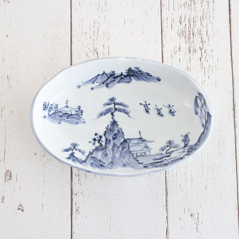 楽天市場】【アウトレット】山水 6.0 楕円皿(約19.2×4.1cm) / 山水