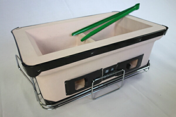 楽天市場】昔ながらの しちりん角型 ワイド 【角アミ・火ばさみ付