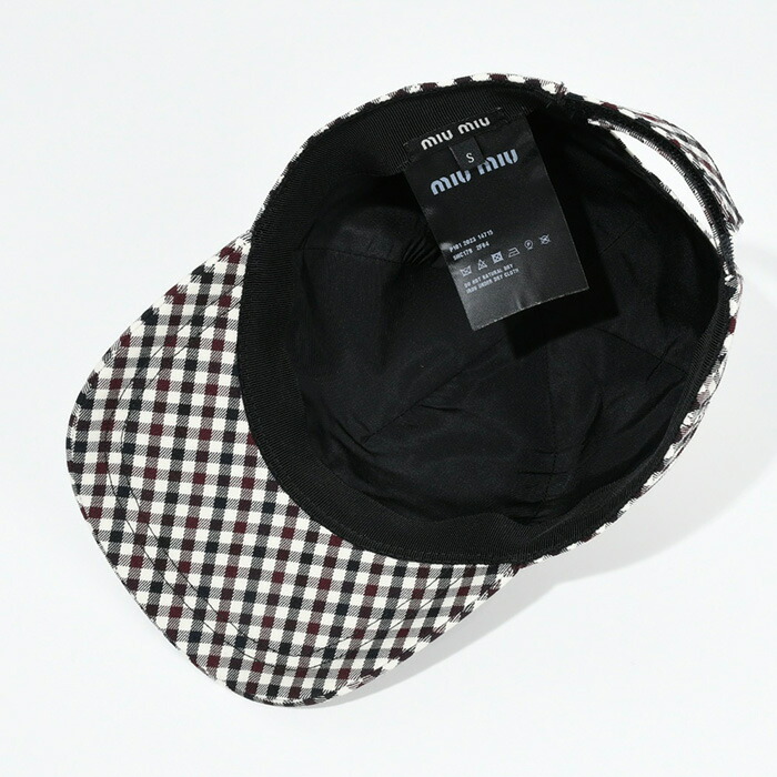 楽天市場】MIU MIU ミュウミュウ キャップ ギンガムチェックベース