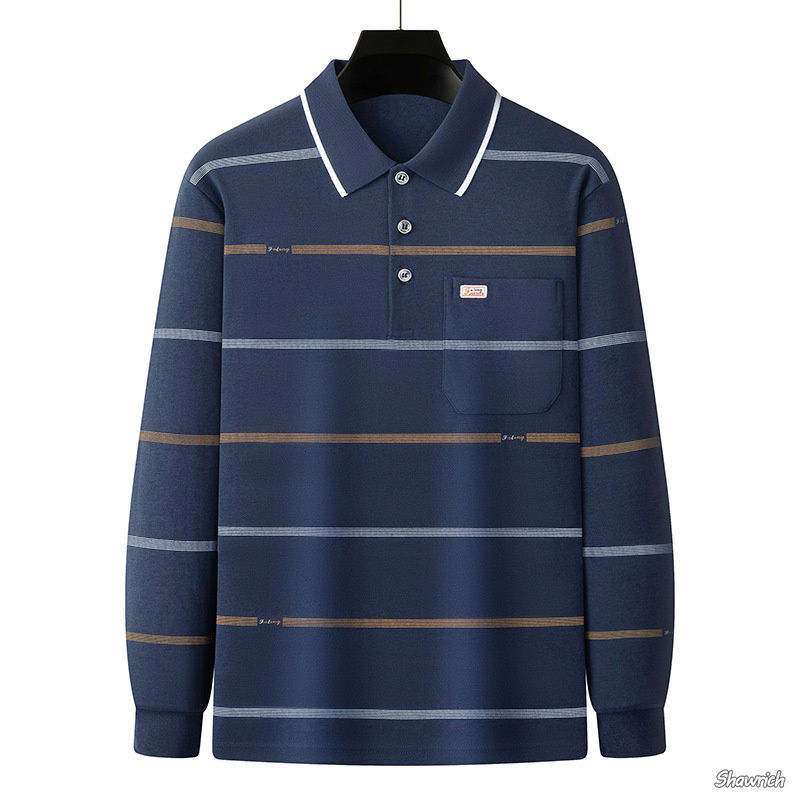 楽天市場】送料無料 ポロシャツ 長袖 シャツ ストライプ メンズ