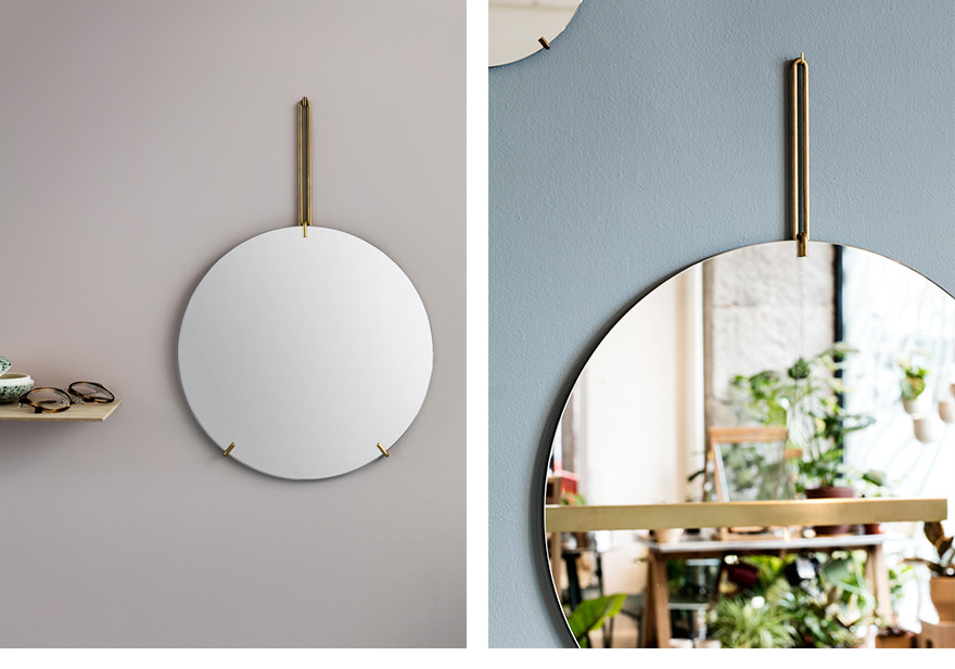 楽天市場】MOEBE ムーベ WALL MIRROR ミラー 直径30cm鏡 ウォール