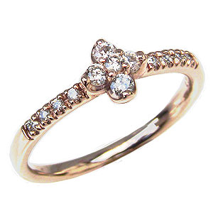 楽天市場】【ポイント10倍】ダイヤモンドリング 指輪 フラワーモチーフ