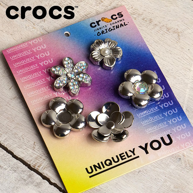 楽天市場】クロックス crocs ジビッツチャーム モノクローム シルバー