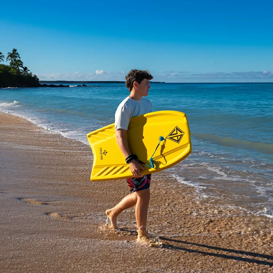 モーレー ボディボード クリエイチャー リーシュコード付 水色