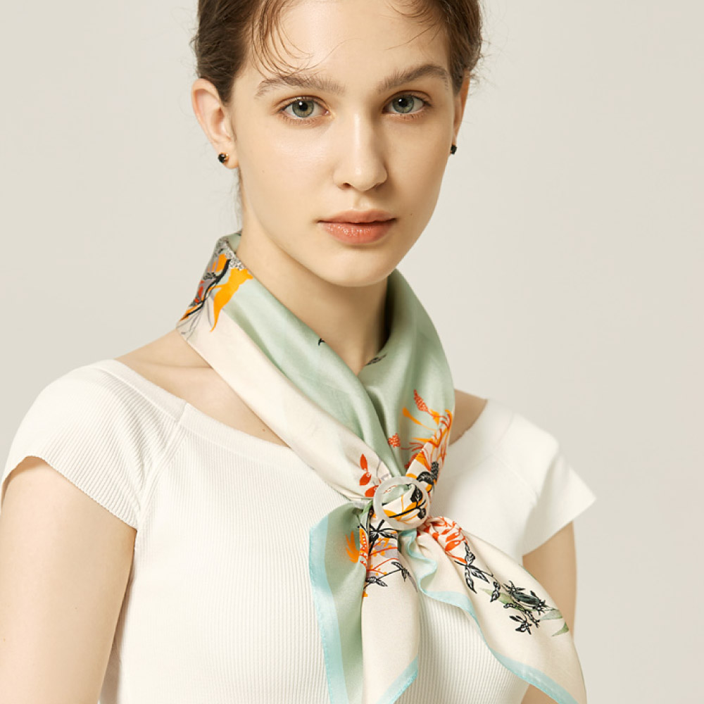 楽天市場】シルクスカーフ 送料無料 ストール 5A級シルク100％ 手巻き