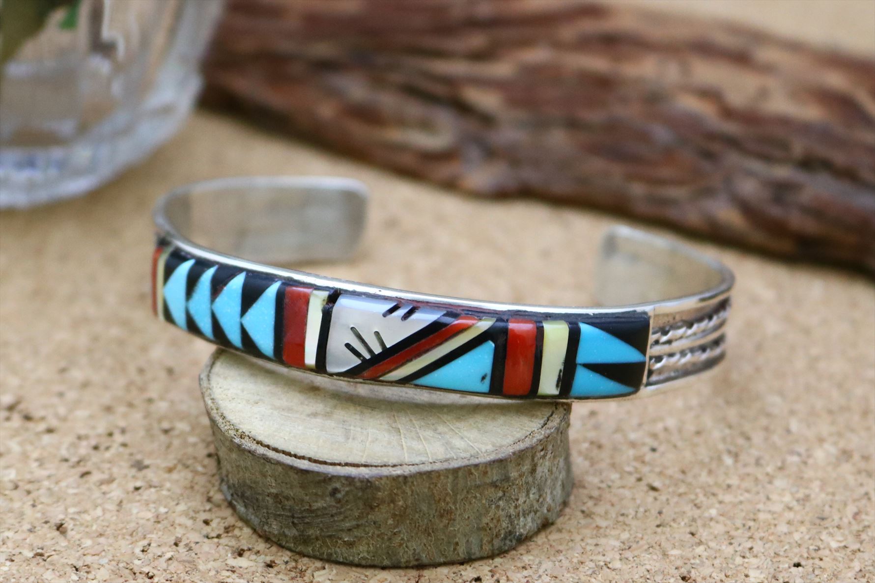 桜 60s インディアンジュエリー ズニ族 シルバー 925 バングル 桜様