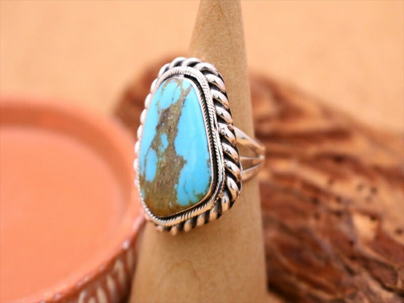 楽天市場】インディアンジュエリー ナバホ族ブルー ターコイズ リング
