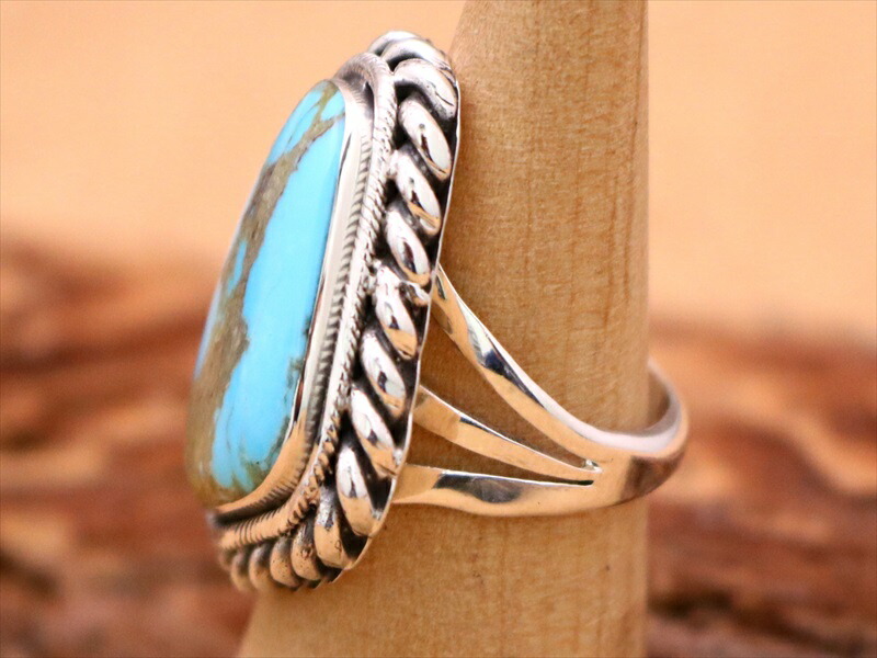 楽天市場】インディアンジュエリー ナバホ族ブルー ターコイズ リング